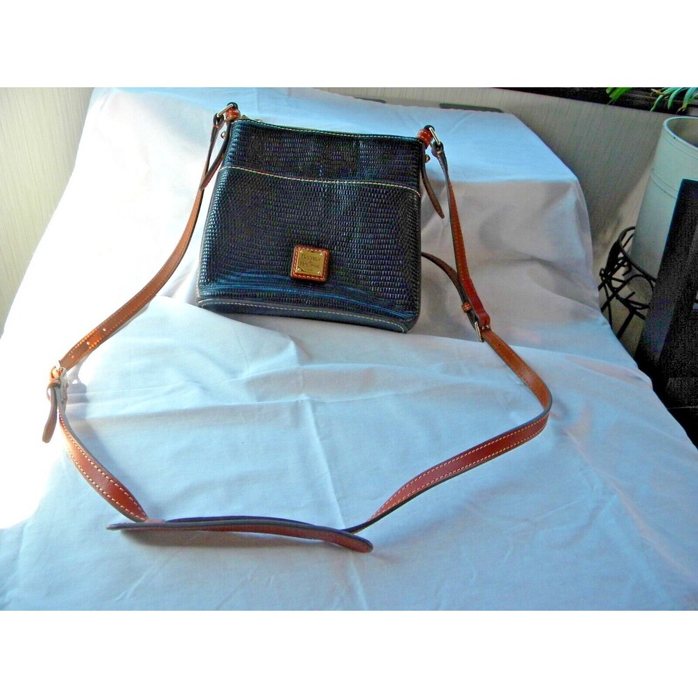 Dooney & Bourke Black/Brown Satchel in EUC